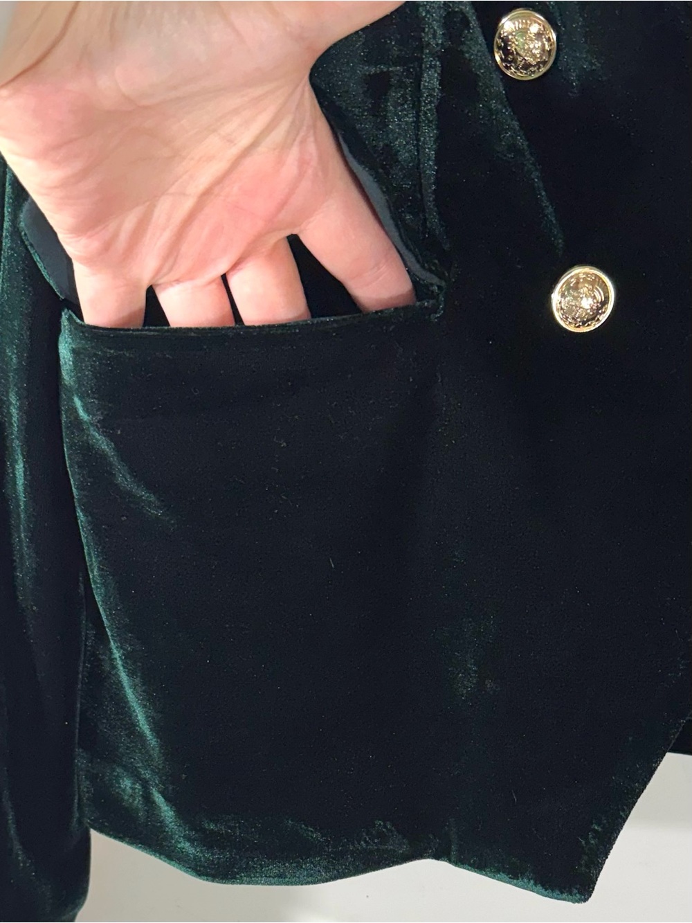 Rachel Zoe green velvet velour blazer medium Whimsigoth Victorian - Picture 4 of 10